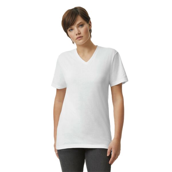 Unisex CVC V-Neck Tee Shirt Thumbnail