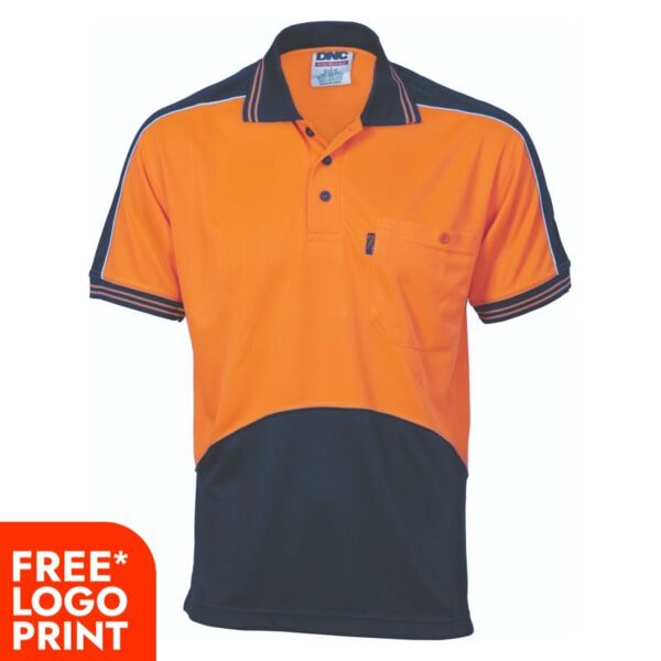 Hi Vis Cool Breathe Panel Polo Shirt Thumbnail