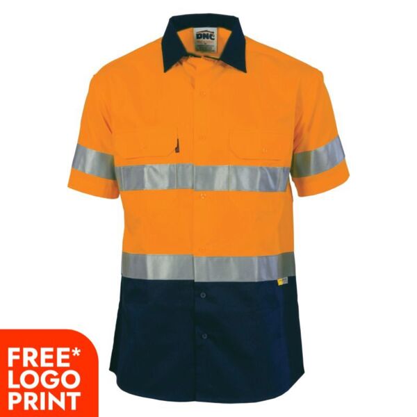 Two Tone Cotton Drill Shirt with 3M 8906 Tape Thumbnail